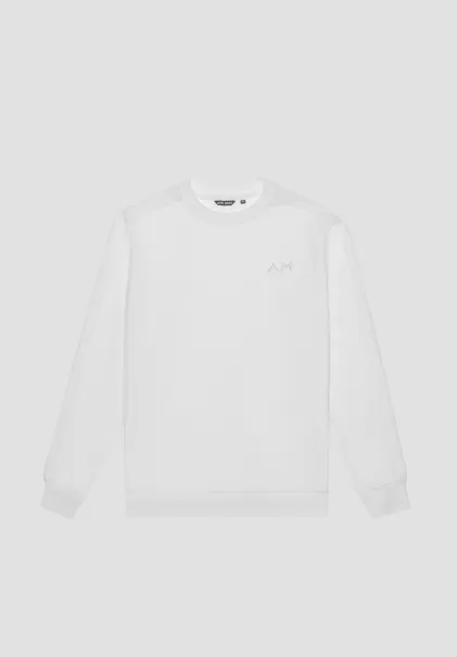 Creme Sweatshirt Regular Fit Aus Baumwoll-Mischgewebe Mit Gesticktem Logo Sweatshirts Herren Antony Morato