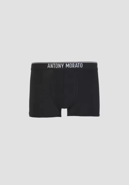Unterwäsche Boxershorts Mit Elastischem Logobund Herren Schwarz Antony Morato