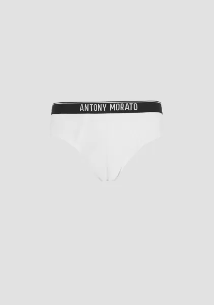 Weiß Herren Antony Morato Slip Mit Elastischem Logobund Unterwäsche