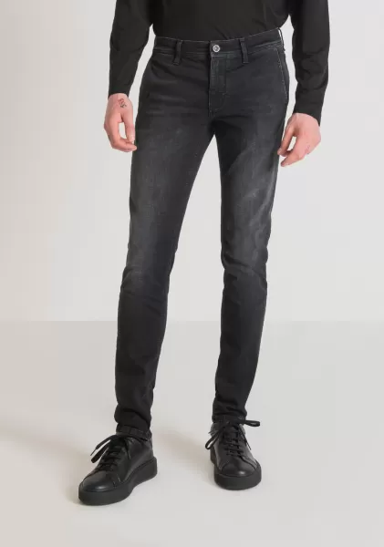 Schwarz Antony Morato Jeans Herren Jeans Skinny Fit „Mason“ Aus Schwarzem Power-Stretch-Denim Dunkle Waschung