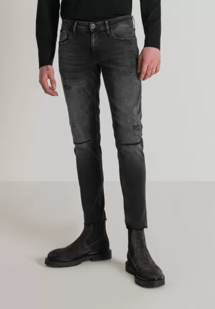 Herren Antony Morato Schwarz Jeans Super Skinny Fit „Mercury“ Aus Stretch-Denim Schwarze Waschung Jeans