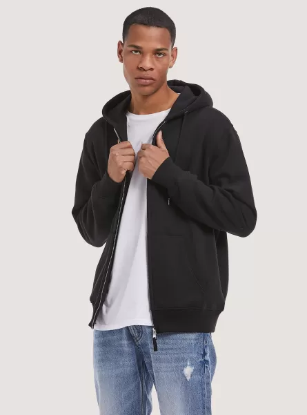 Sweatshirts Bk1 Black Alcott Cotton Zip Hoodie Männer Verbraucher