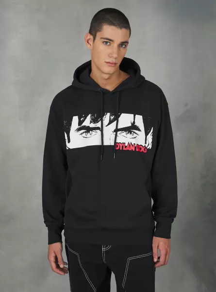 Bk1 Black Verarbeitung Männer Sweatshirts Dylan Hundesweatshirt / Alcott