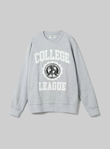 Verarbeitung Mgy2 Grey Mel Medium Sweatshirts Männer Sweatshirt With College Patch Alcott