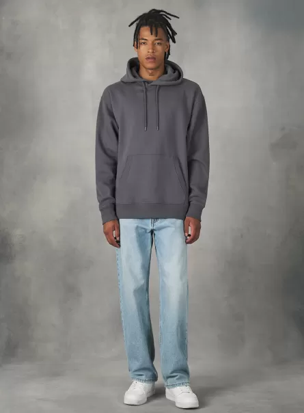 Sweatshirts Alcott Gy1 Grey Dark Ergonomie Männer Sweatshirt With Hood And Pouch Pocket