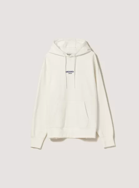 Wh2 White Qualität Männer Sweatshirts Alcott Sweatshirt With Print And Hood