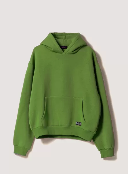 Markenstrategie Männer Gn3 Green Light Sweatshirts Boxy Fit Sweatshirt Mit Kapuze Alcott