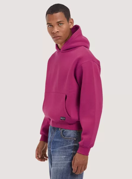 Boxy Fit Sweatshirt Mit Kapuze Rabatt Alcott Vi1 Violet Dark Sweatshirts Männer