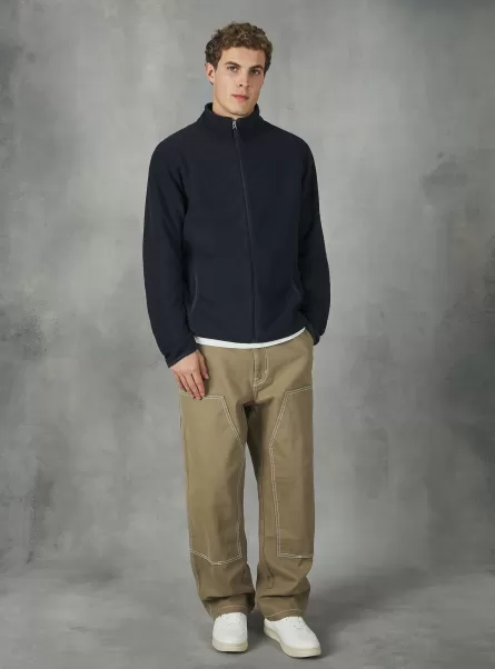Cardigan Polar Fleece Alcott Männer Rabattcode Sweatshirts Na1 Navy Dark