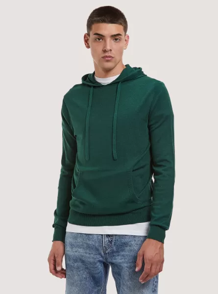 Qualität Alcott Gn1 Green Dark Strickwaren Hooded Pullover Männer