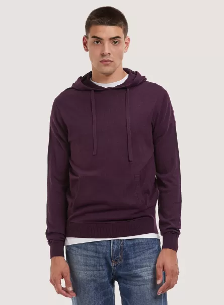 Alcott Hooded Pullover Strickwaren Produktverbesserung Männer Vi1 Violet Dark