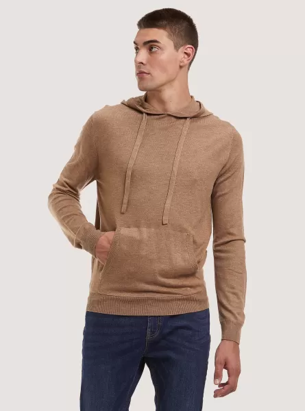 Hooded Pullover Bestehendes Produkt Strickwaren Mbg3 Beige Mel Light Alcott Männer