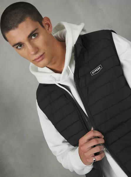 Mäntel Und Jacken Rabattaktion Alcott Bk1 Black Padded Sleeve Jacket With Contrasting Zip Männer