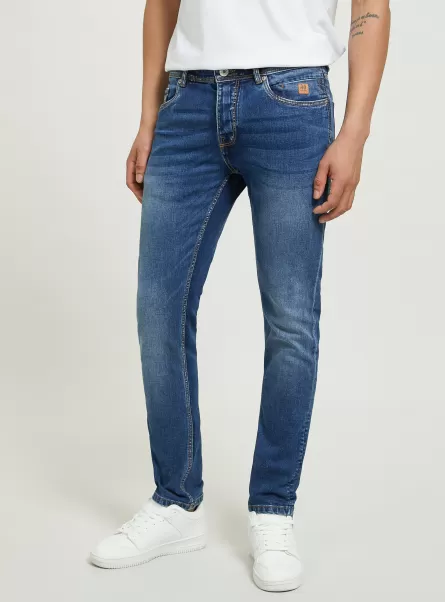 Jeans Robustheit Skinny Fit Jeans In Stretch Denim D003 Medium Blue Alcott Männer