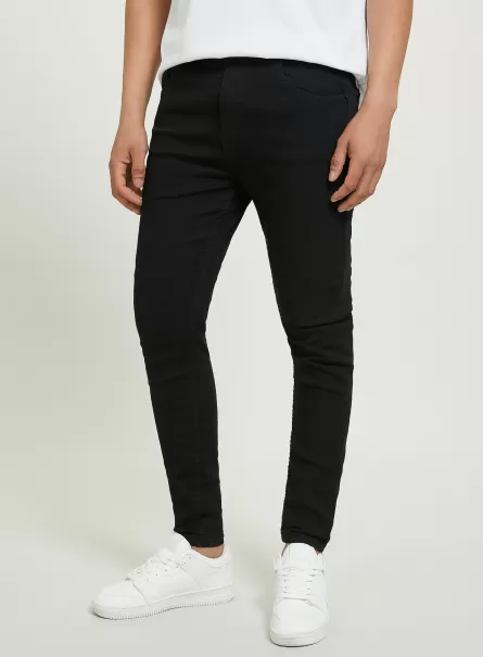 Super Skinny Fit Stretch Denim Jeans Bk1 Black Markenpositionierung Männer Jeans Alcott