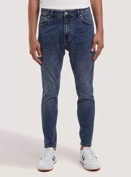 Alcott Jeans Männer Stretch Denim Carrot Fit Jeans Verbraucher D004 Medium Light Blue