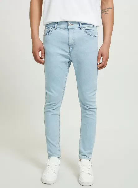 Jeans Männer D007 Light Azure Super Skinny Fit Stretch Denim Jeans Verkaufen Alcott