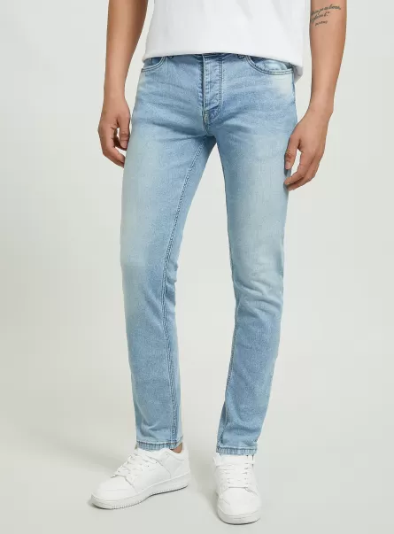 Alcott Qualität Skinny Fit Jeans In Stretch Denim Männer D006 Azure Jeans