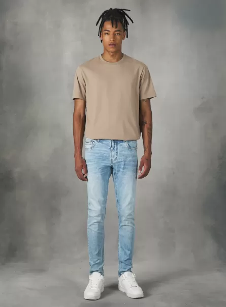 D006 Azure Männer Jeans Garantie Super Skinny Jeans In Stretch Denim Alcott