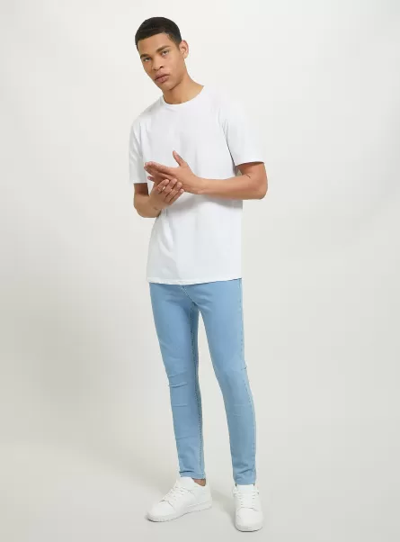 Männer Alcott D006 Azure Super Skinny Fit Stretch Denim Jeans Qualität Jeans