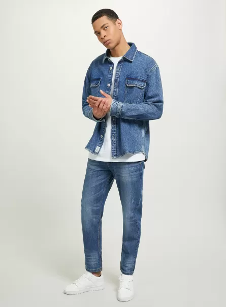 Jeans Mit Regulärer Passform Jeans Männer Exportieren C284 Azzurre Alcott