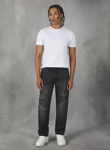 Männer Alcott Jeans D000 Black Wartungsfreundlich 90Er Jahre Slim Fit Jeans
