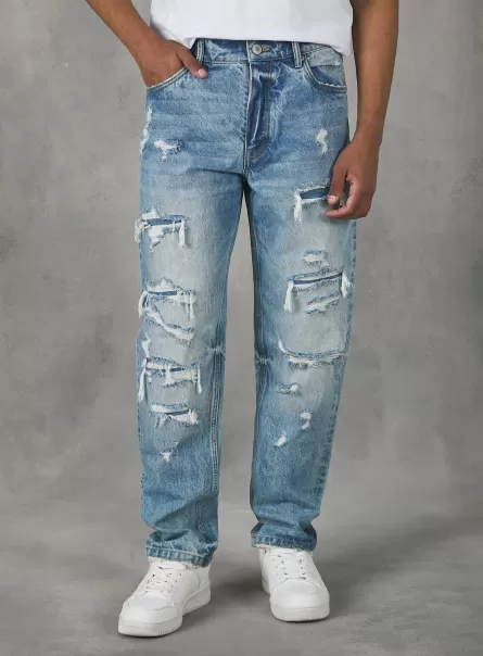 Jeans Männer D005 Light Blue Alcott 90Er Jahre Slim Fit Jeans Lieferung