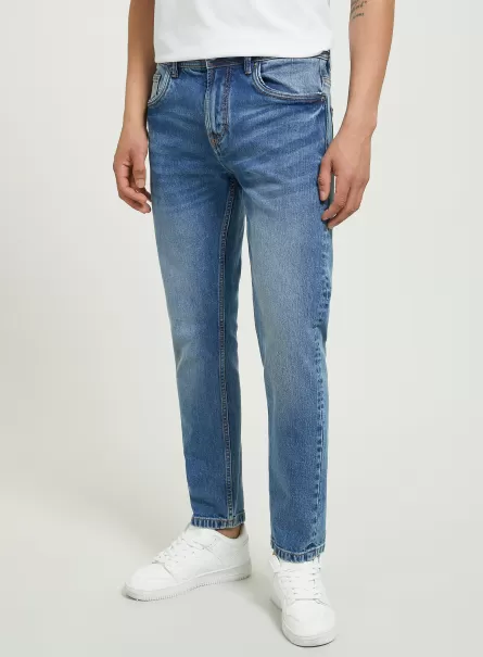 Jeans Männer Lieferung Alcott D003 Medium Blue Slim Fit Baumwolljeans