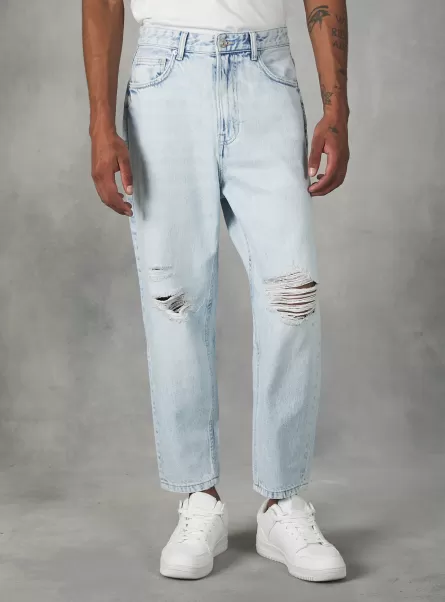 Loose-Fit Jeans With Tears Online Alcott Männer Jeans D007 Light Azure