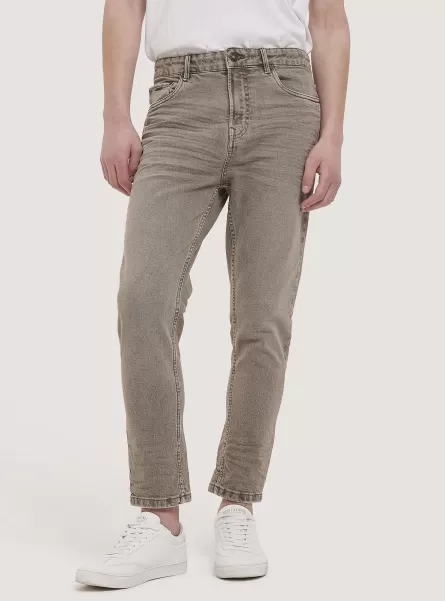 Jeans C524 L.brown Alcott Haltbarkeit Hose Aus Stretch-Twill-Baumwolle Männer