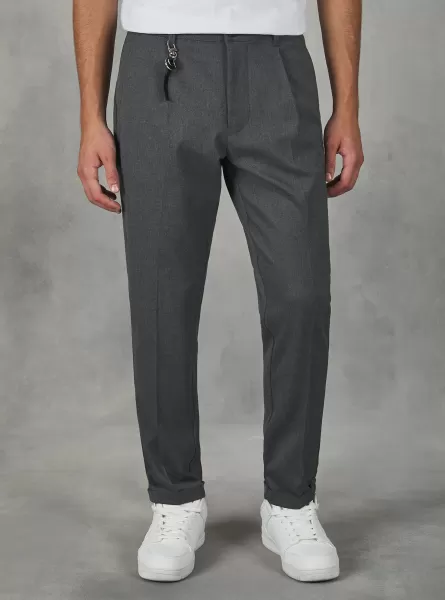 Markenidentität Classic Slim Fit Trousers Gy1 Grey Dark Hosen Alcott Männer