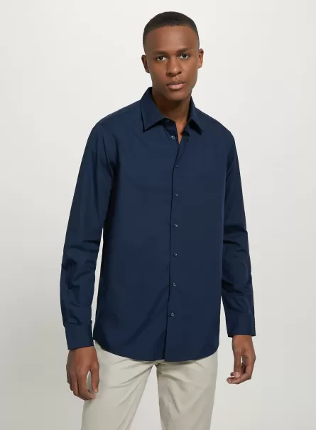 Hemden 2024 Alcott Na1 Navy Dark Plain-Coloured Long-Sleeved Shirt Männer
