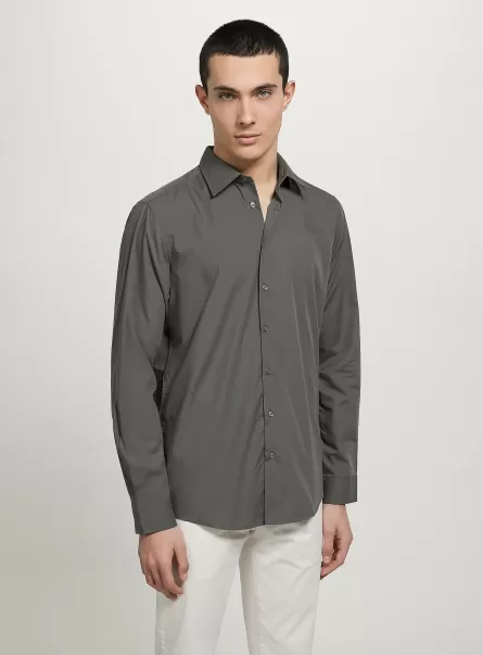 Hemden Alcott Männer Plain-Coloured Long-Sleeved Shirt Ky1 Kaky Dark 2024