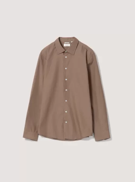 Alcott Männer Hemden Marktpreis Plain-Coloured Long-Sleeved Shirt C5620 Camel