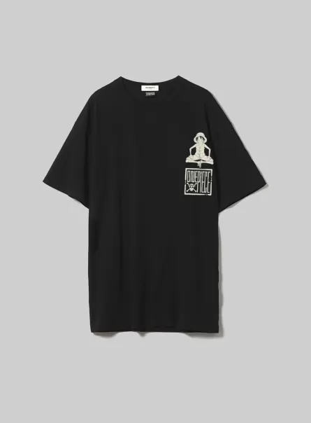 One Piece / Alcott T-Shirt Bk3 Black Charcoal Merkmal T-Shirts Männer