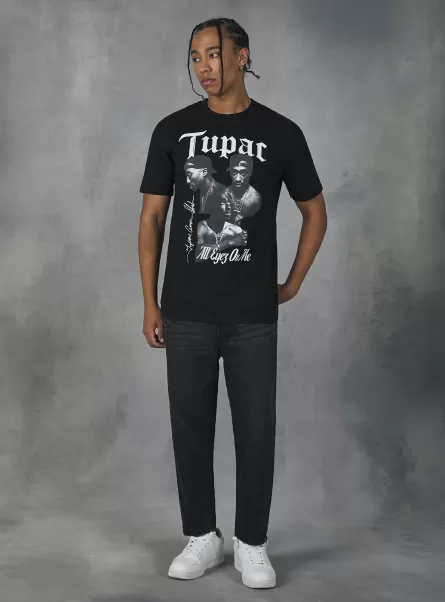 Bk1 Black Männer Preisverhandlung Tupac / Alcott T-Shirt T-Shirts