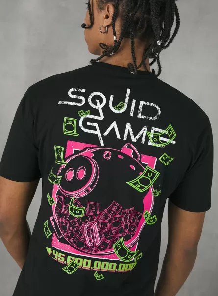 Bk1 Black Produktqualitätssicherung Squid Game T-Shirt / Alcott Männer T-Shirts