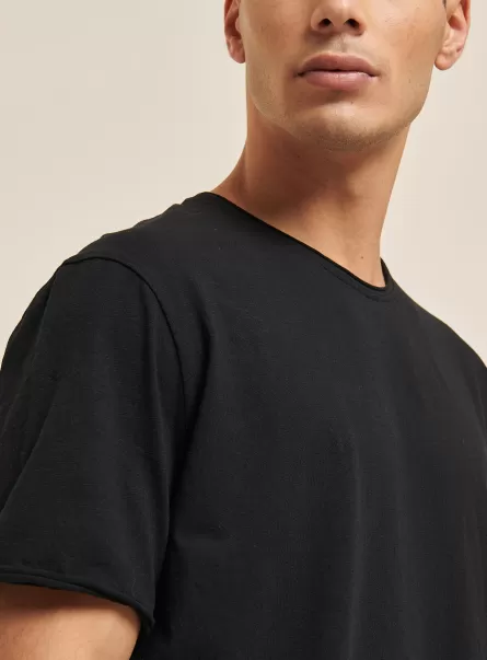 C101 Black T-Shirts Männer Einfarbiges T-Shirt Aus Baumwolle Fertigung Alcott
