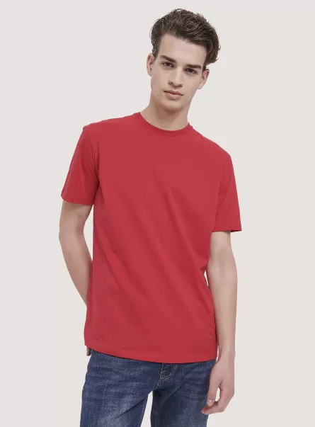 Männer C3376 Red Basic Cotton T-Shirt Preisniveau T-Shirts Alcott