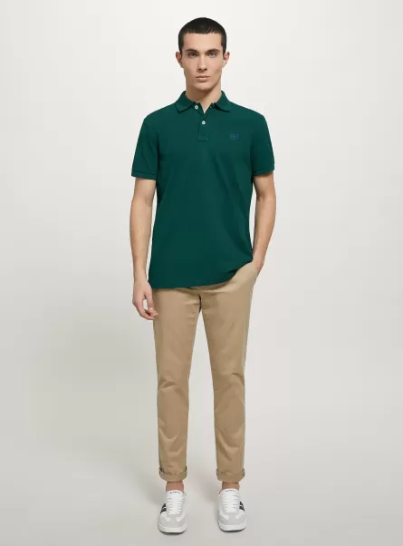 Gn1 Green Dark Polo Alcott Qualität Männer Cotton Piqué Polo Shirt With Embroidery