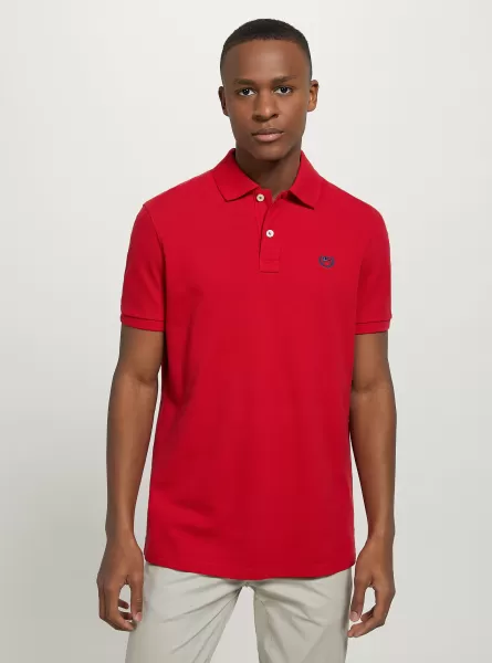 Prototyp Polo Rd2 Red Medium Alcott Männer Cotton Piqué Polo Shirt With Embroidery
