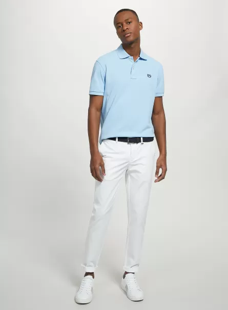 Az3 Azurre Light Polo Männer Mode Alcott Cotton Piqué Polo Shirt With Embroidery