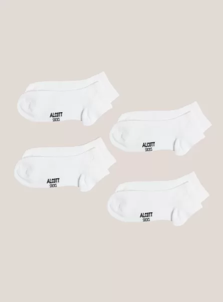 Set Of 4 Pairs Of Socks With Contrasting Details Alcott Wh1 Off White Unterwäsche Produktsicherheit Männer