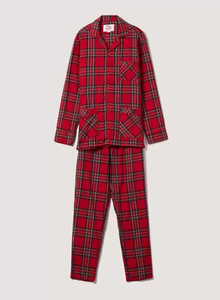 Alcott Männer Pigiama Christmas Family Collection In Tartan Rd2 Red Medium Verpackung Pijamas
