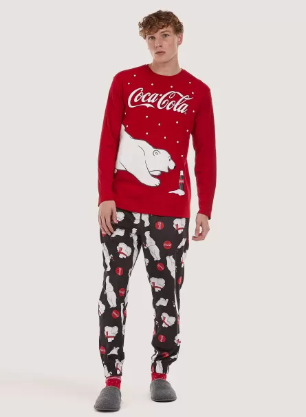 Rd2 Red Medium Männer Alcott Pyjamas Coca-Cola X Christmas Family Collection Flexibilität Pijamas