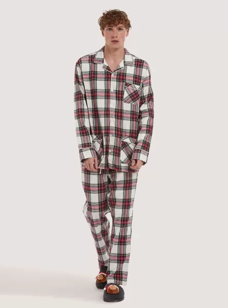 Männer Christmas Family Collection Tartan Pyjamas Pijamas Verkauf Wh1 Off White Alcott
