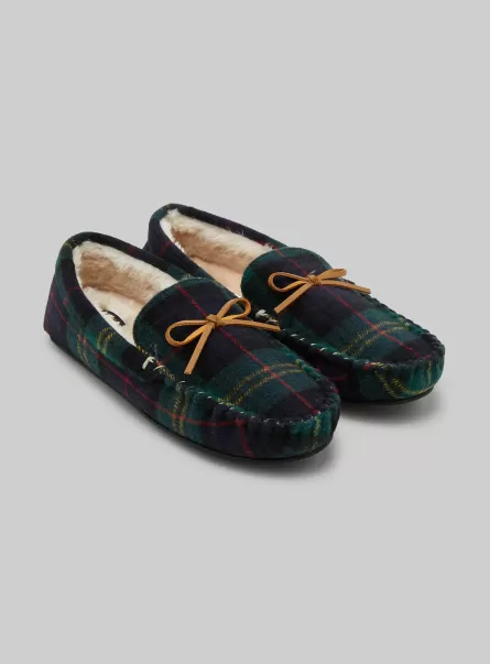 Chgr Check Green Schuhe Alcott Männer Preisnachlass Moccasin Slippers In Tartan