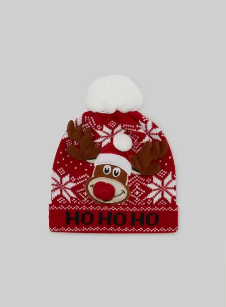 Männer Alcott Pflegeleicht Rd2 Red Medium Hüte Cappello Christmas Rudolph