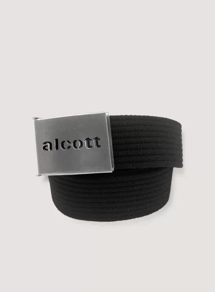 Geschäft Gürtel Alcott Braided Belt With Logo Männer Bk1 Black