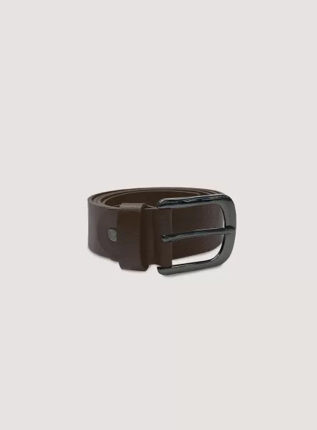Männer Gürtel Br1 Brown Dark Produktqualitätsmanagement Alcott Basic Leather-Effect Belt